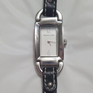 Silver Watch Michael Kors Black Band Ladies Vintage